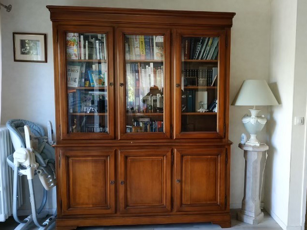 Vaisselier style Louis Philippe avant relooking relooking Mérignac meubles Bordeaux L'atelier singulier